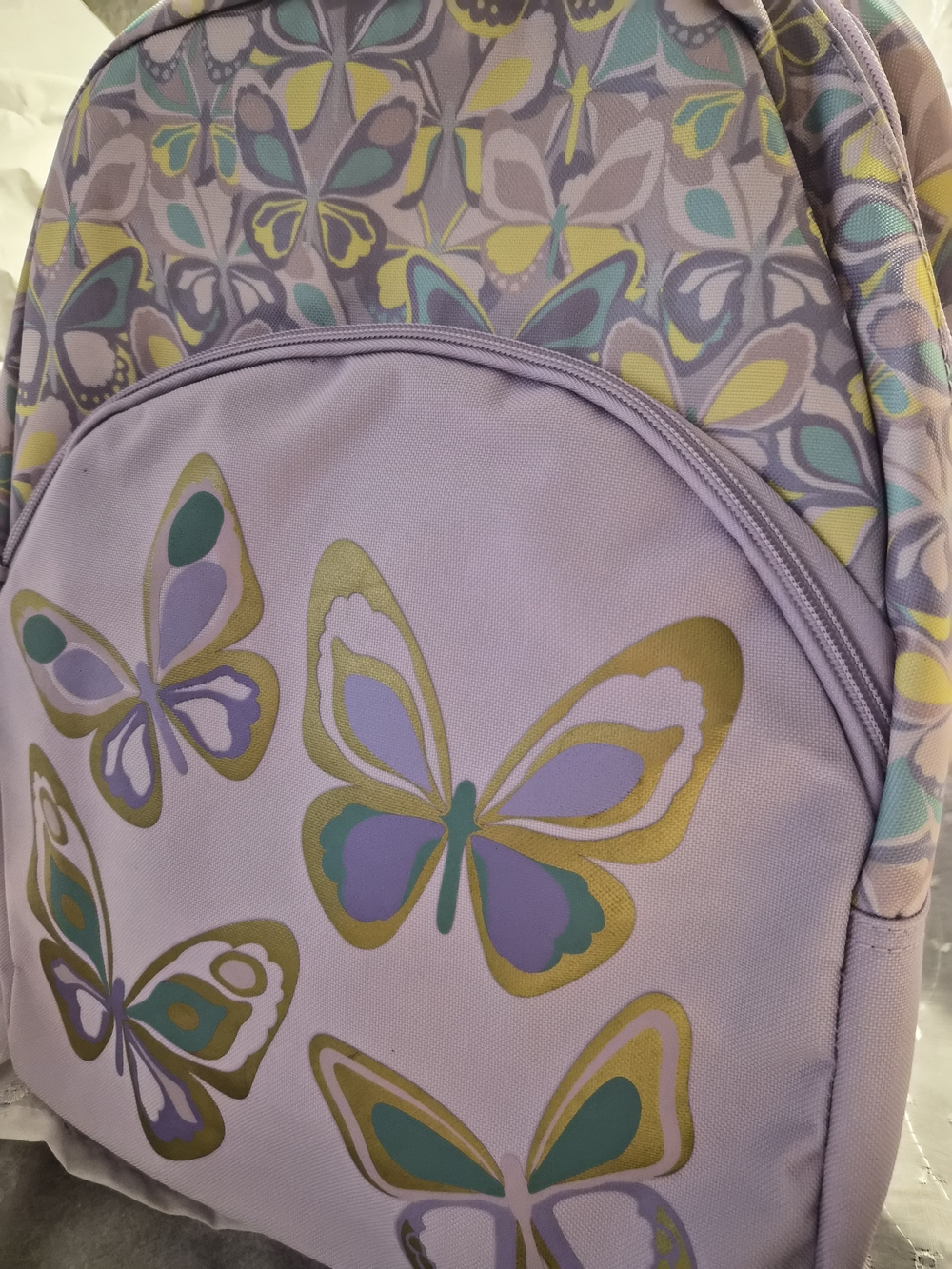 Lavender Butterfly Print Women’s Backpack